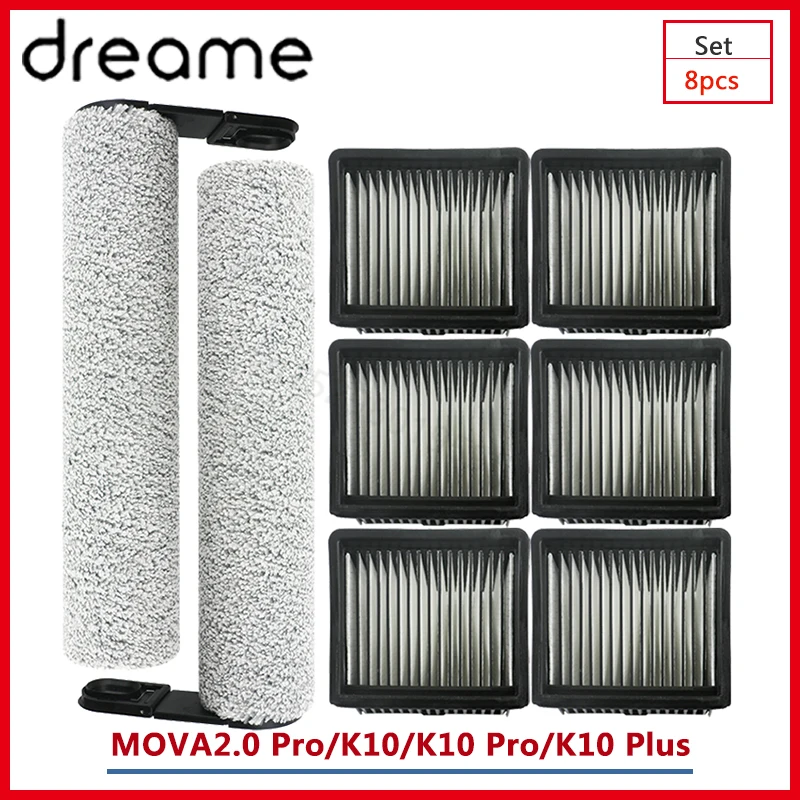Dreame MOVA2.0 Pro/K10/K10 Pro/K10 Plus جهاز آلي لتنظيف الأرضيات استبدال فرشاة تنظيف ملحقات فلتر Hepa