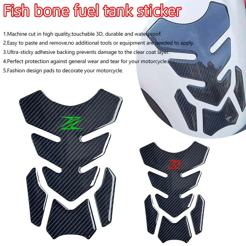 

3D карбоновая защитная наклейка на бак мотоцикла для Kawasaki Z250 Z300 Z650 Z750 Z800 Z900 Z1000 Tankpad