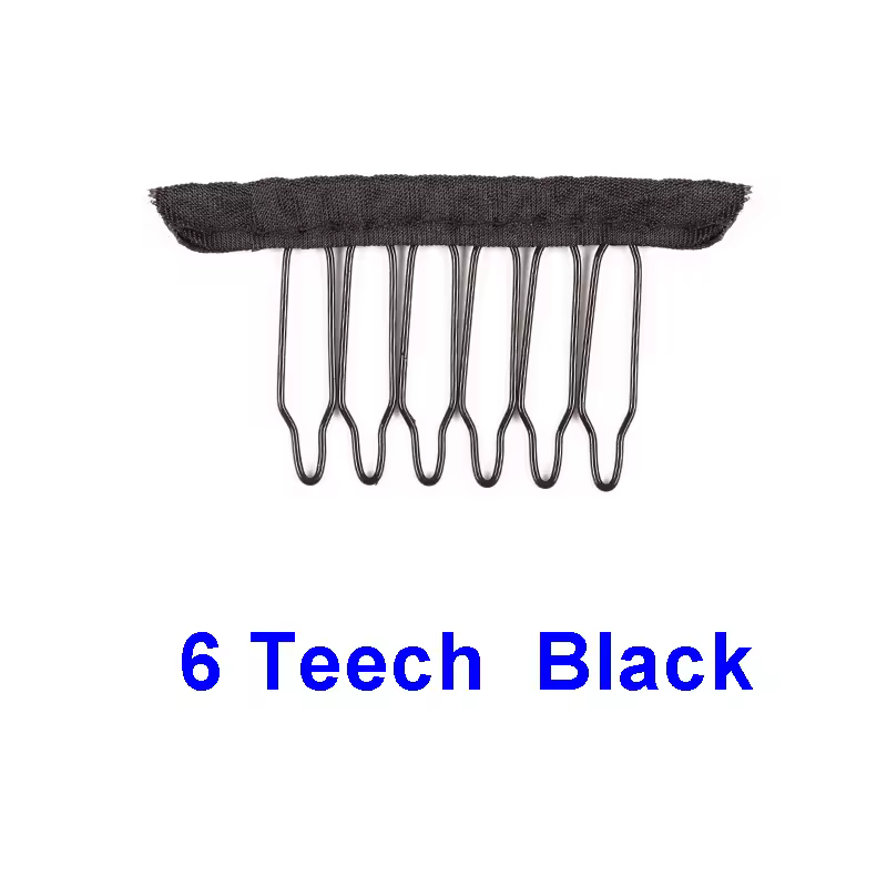Nunify Wig Comb Clips 4 Teeth Hair Extension Clips Stainless Steel Wig Clips Combs Snap Clips With Rubber For Hair Extension - Image 8