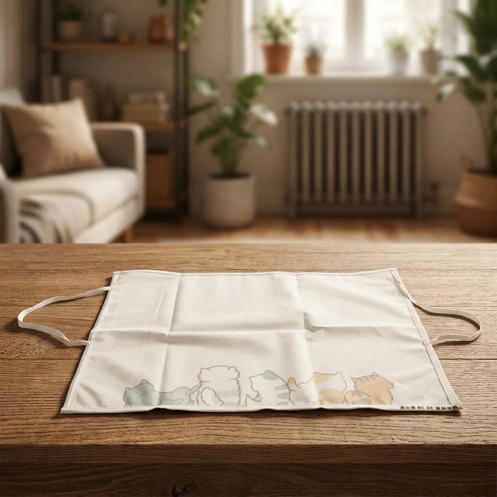 Radiator Cover Cloth Designed for Vertical Mounting to Minimize Smoke Accumulation and Add Decorative Floral Accent