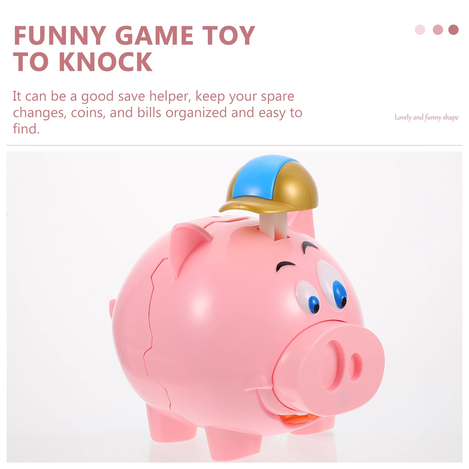 Cartoon Piggy Bank Pink Saving Pot Money Container Kids Toys Creative Pig Shape Savings Jar Parent child Interaction Game