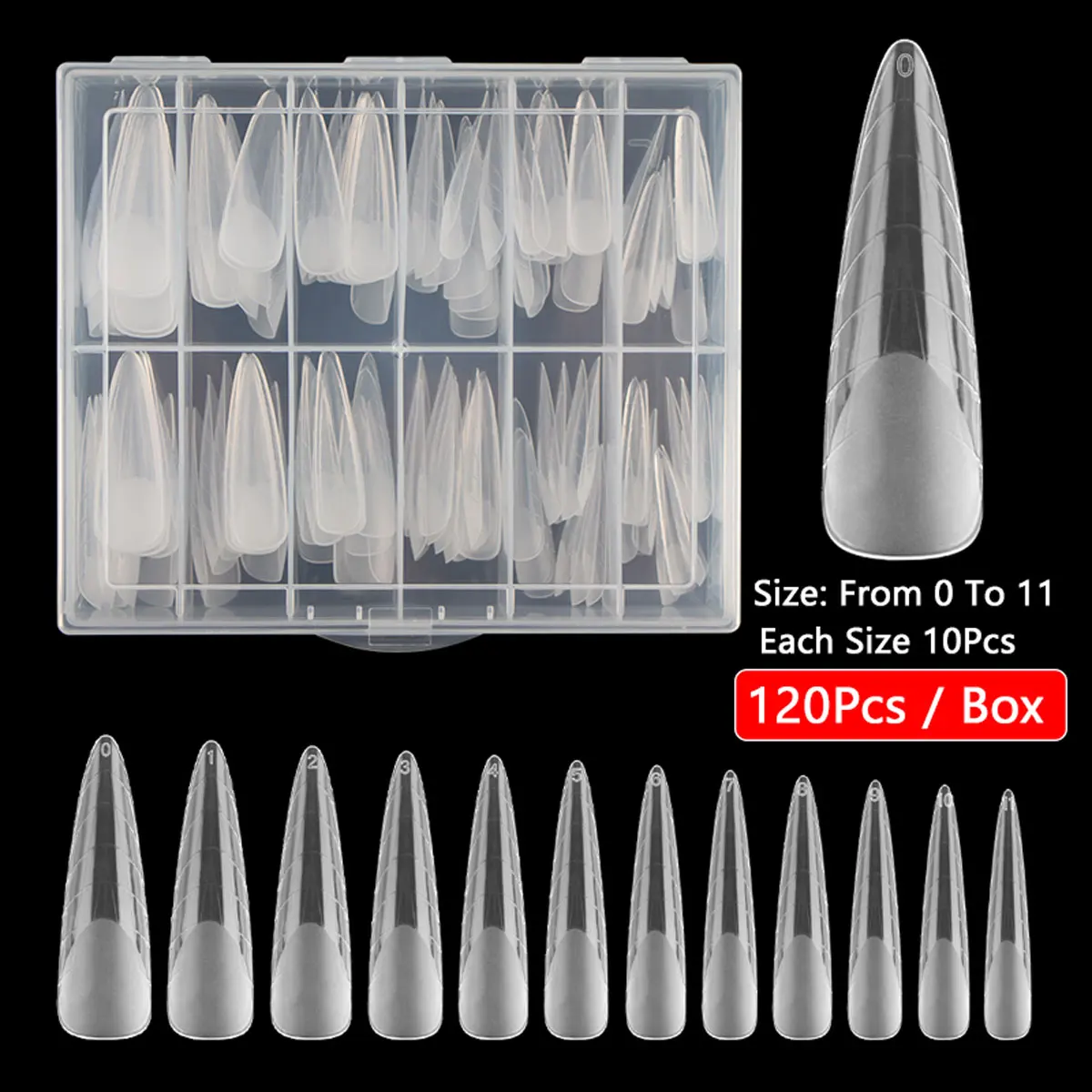 120 قطعة/صندوق أشكال مزدوجة قالب UV جل بناء سريع ل أظافر وهمية تلميح تمديد العلوي قالب الأظافر أشكال بلاستيكية #4