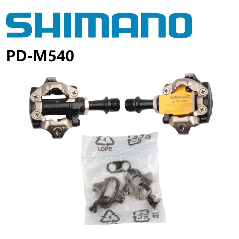 

Shimano PD-M540 SPD Off-Road Pedal Black Color With SM-SH51 Pedal Center 55mm For MTB Mountain Bike Original Shimano