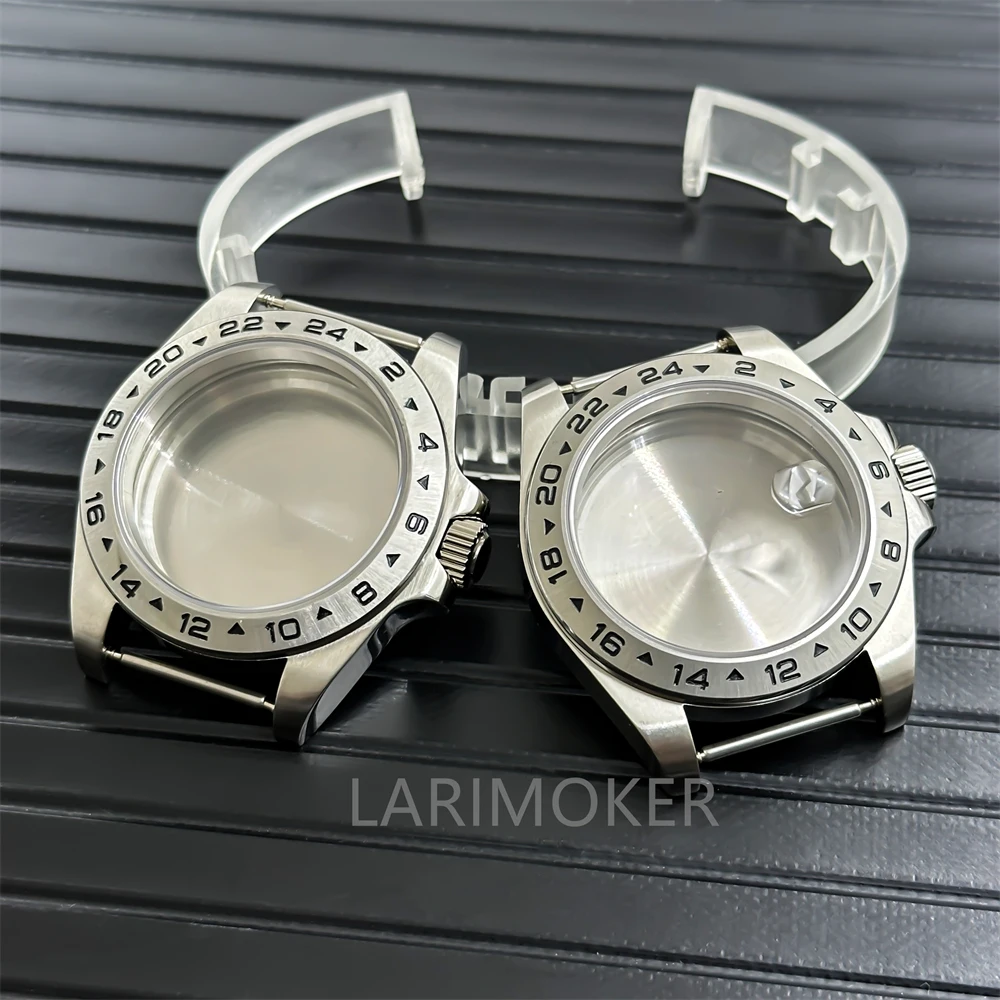 BLIGER casing baja tahan karat kaca safir casing 42mm dengan gerakan ETA2836 Miyota8205 8215 DG2813 3804