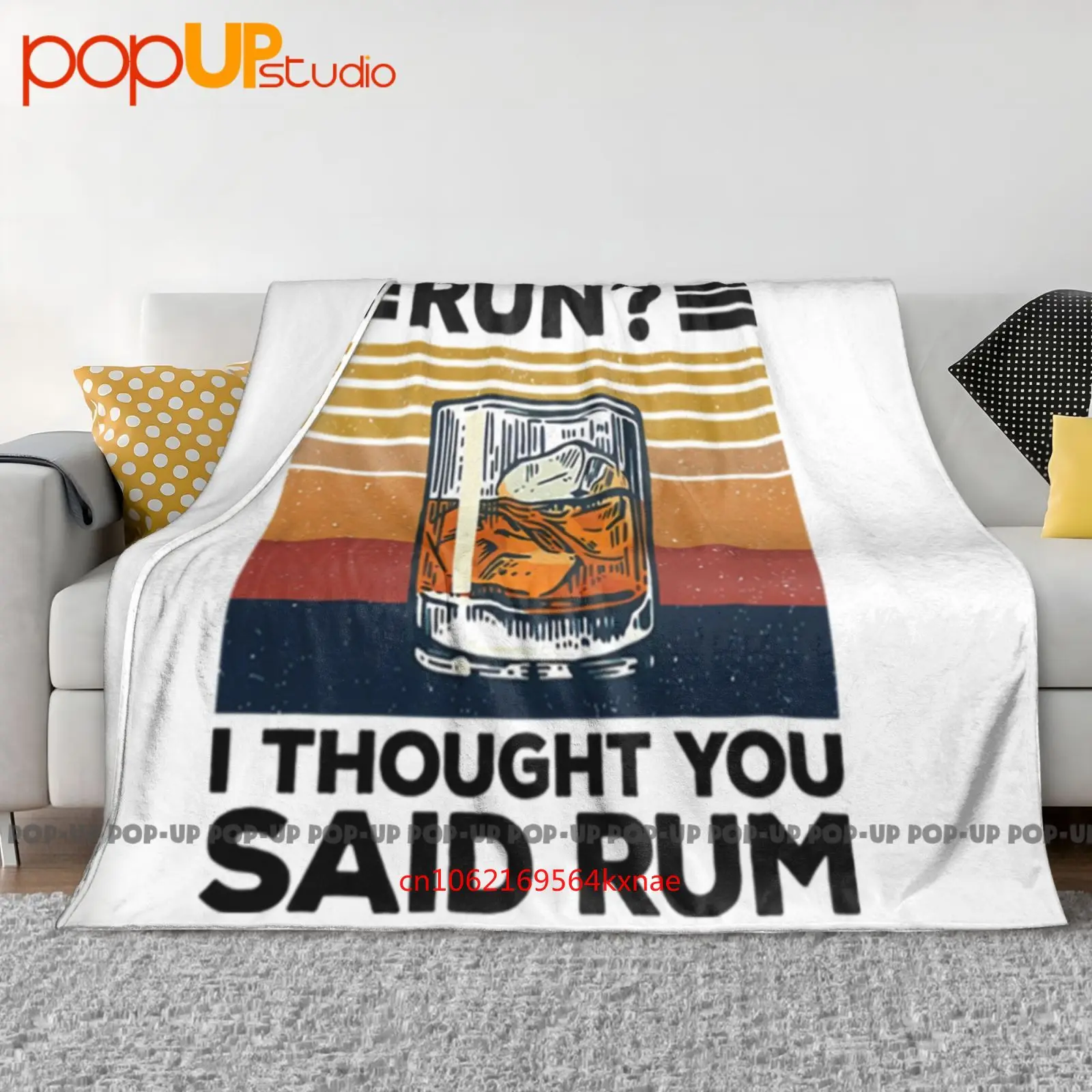 Run I Thought You Said Rum Cocktail Lover Ultra-Soft Blanket Quilt Winter Sofa Cover Bed Covers