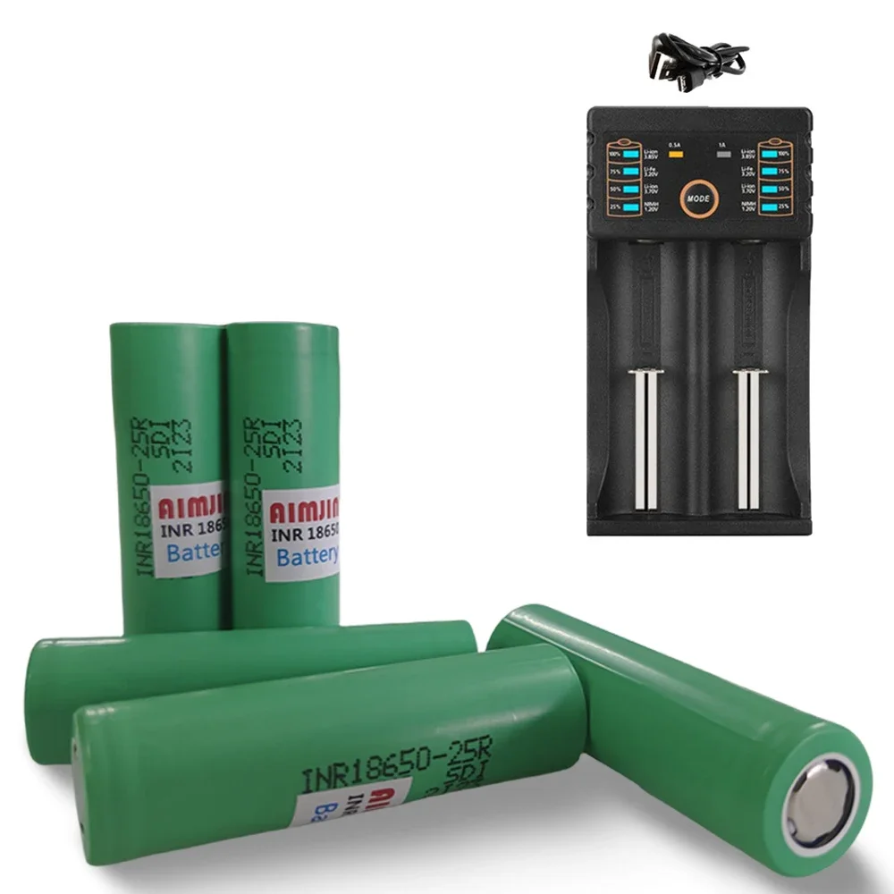 INR18650-25R 3.7V 2500mAh rechargeable lithium-ion battery For Remote Control Durable  Batteries