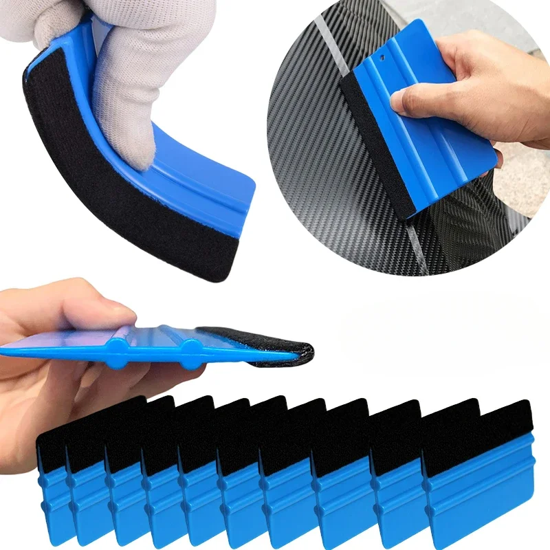 

Car Vinyl Wrap Film Blue Squeegee Scraper Foil Wrapping Suede Felt Scraper Auto Car Styling Sticker Window Tint Cleaning Tools