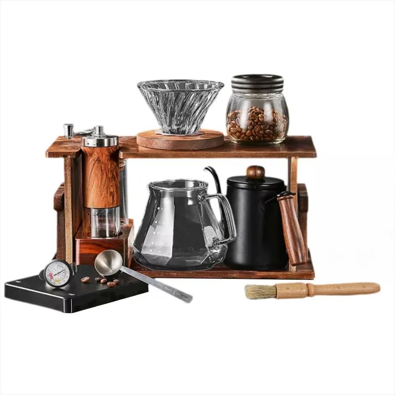 11 basic sets, hand-brewed coffee pot set bag.