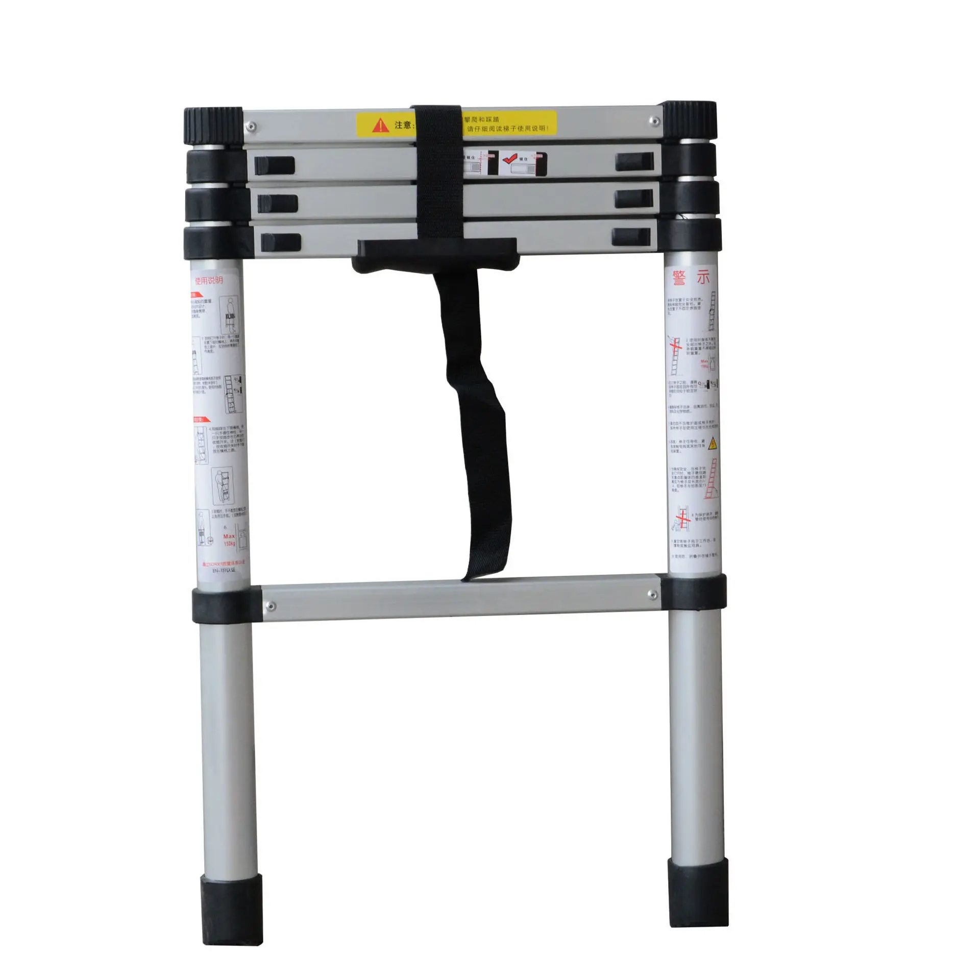 1.4M Aluminum Alloy Ladder Telescopic Straight Ladder Household Folding Ladder Thickened Multifunctional Lift Stairs