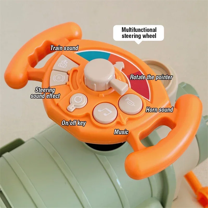 Zestaw zabawek dla dzieci 3 w 1: skrzynka narzędziowa, kolejka z pojazdami, zabawki kuchenne, zestaw sprzętu lekarskiego, siedzisko, wielofunkcyjne przechowywanie, zabawa w udawanie.