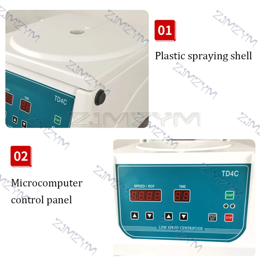 TD4C Laboratory Centrifuge Electric Low Speed PRP Centrifuge Digital Display Desktop Centrifugal Machine 0-4000RPM Adjustable