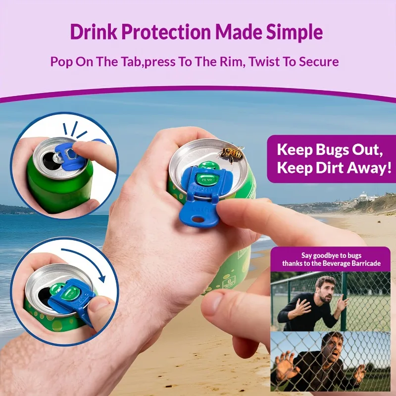 6pcs Beverage Can Opener Color Beverage Can Protective Cover Bottle Opener Does Not Hurt Hands Sealing Dustproof Can Opener