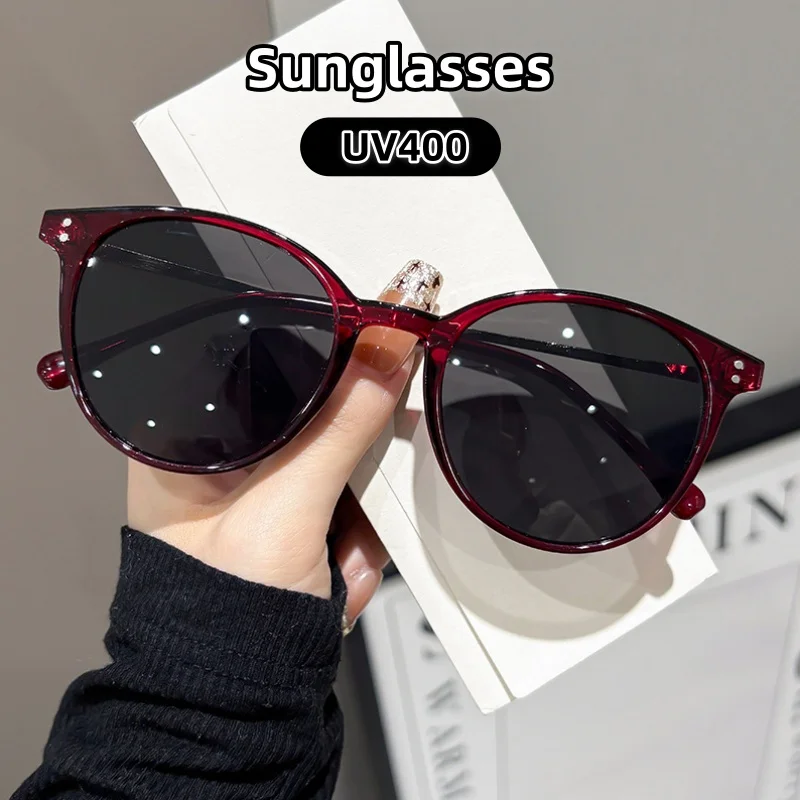 

Retro Exquisite Ellipse Frame Sunglasses Man High-end 2026 Comfortable Design Mountaineering Camping UV Resistant Glasses