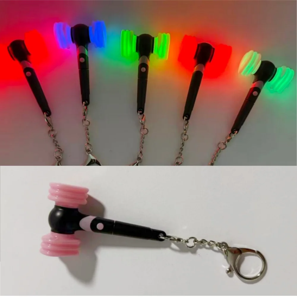5Colors Mini Kpop Light Stick Creative Hammer Light Stick Fans Collections Gifts