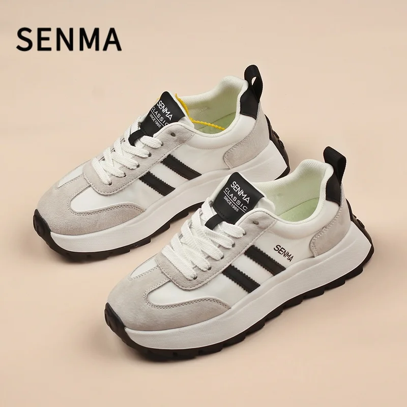

SENMA Men's and Women's Platform Sneakers 2025 Lightweight Memory Foam Insole Womens Sneakers Non-Slip Fashion Sneakers Footwear