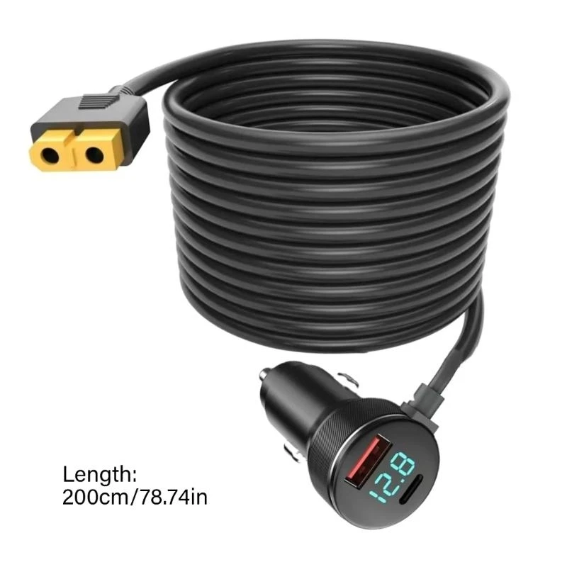 XT60 Interfaces Car Power Cord Adapter Cable for Fast Charging In Emergencies 83CF