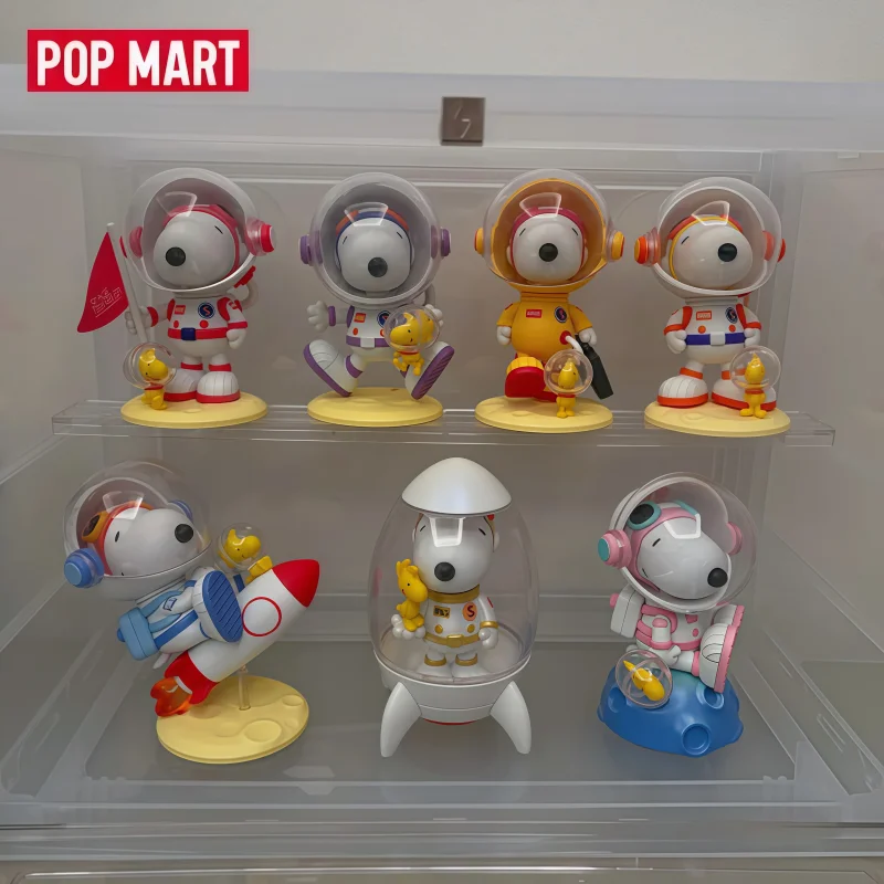 Hot Original POPMART Bubble Mart Snoopy Space Exploration Series Blind Box SNOOPY Cute Doll Surprise Gifts Collectible Figure