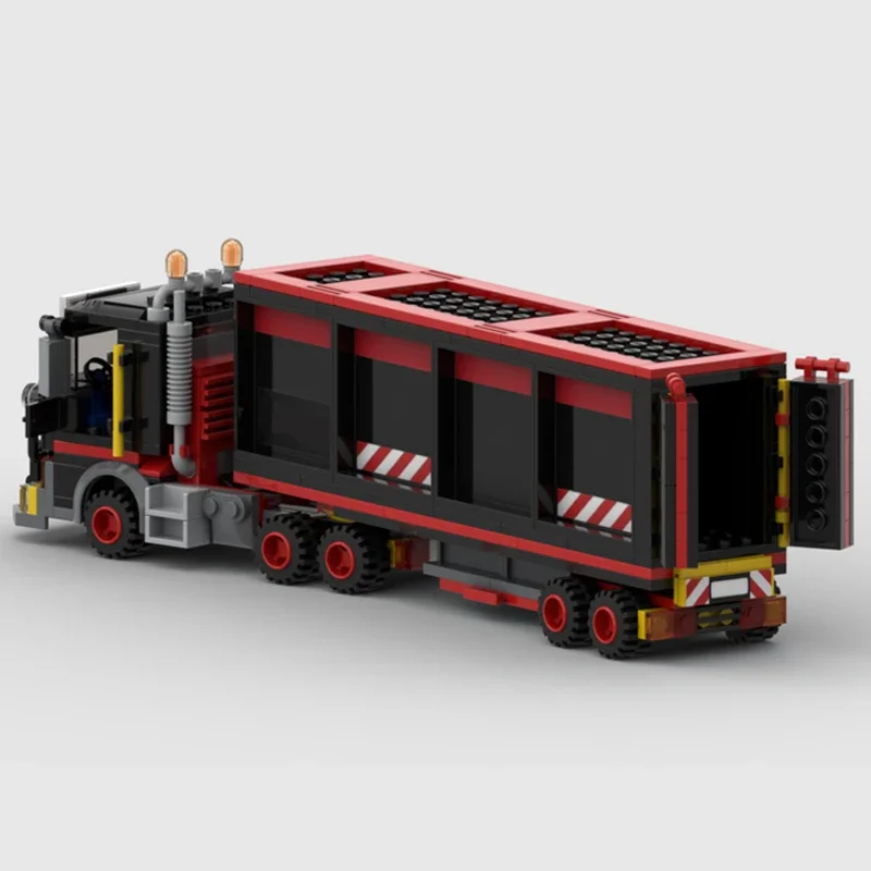 Briques de Construction Moc, Transport spécial, modèle de Semi-camion, technologie, blocs de véhicules de ville modulaires, jouets d'assemblage à monter soi-même