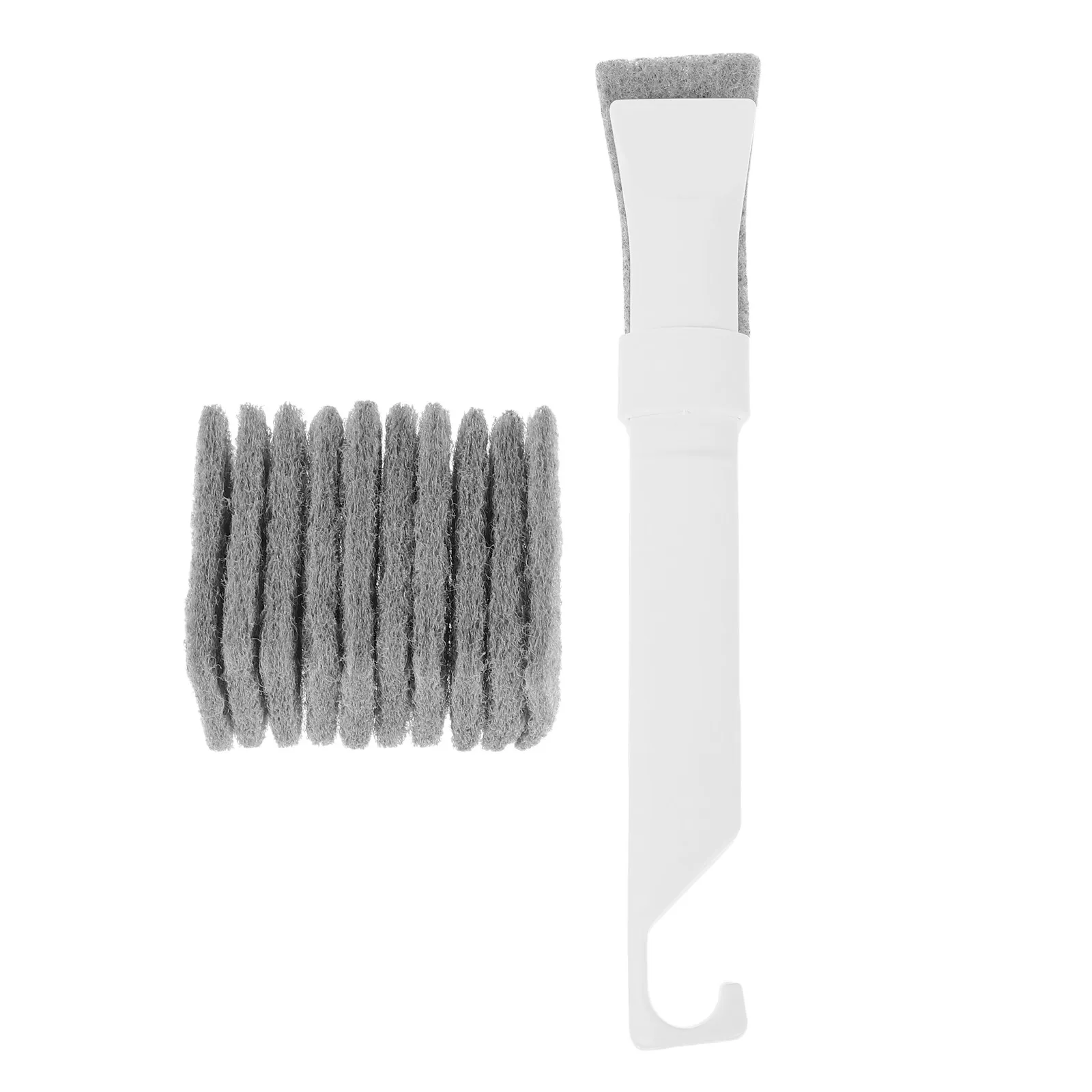 

Набор для чистки щелей: щетка со сменными насадками и гибкий скребок для узких углов, раковин, оконных направляющих в ванной комнате