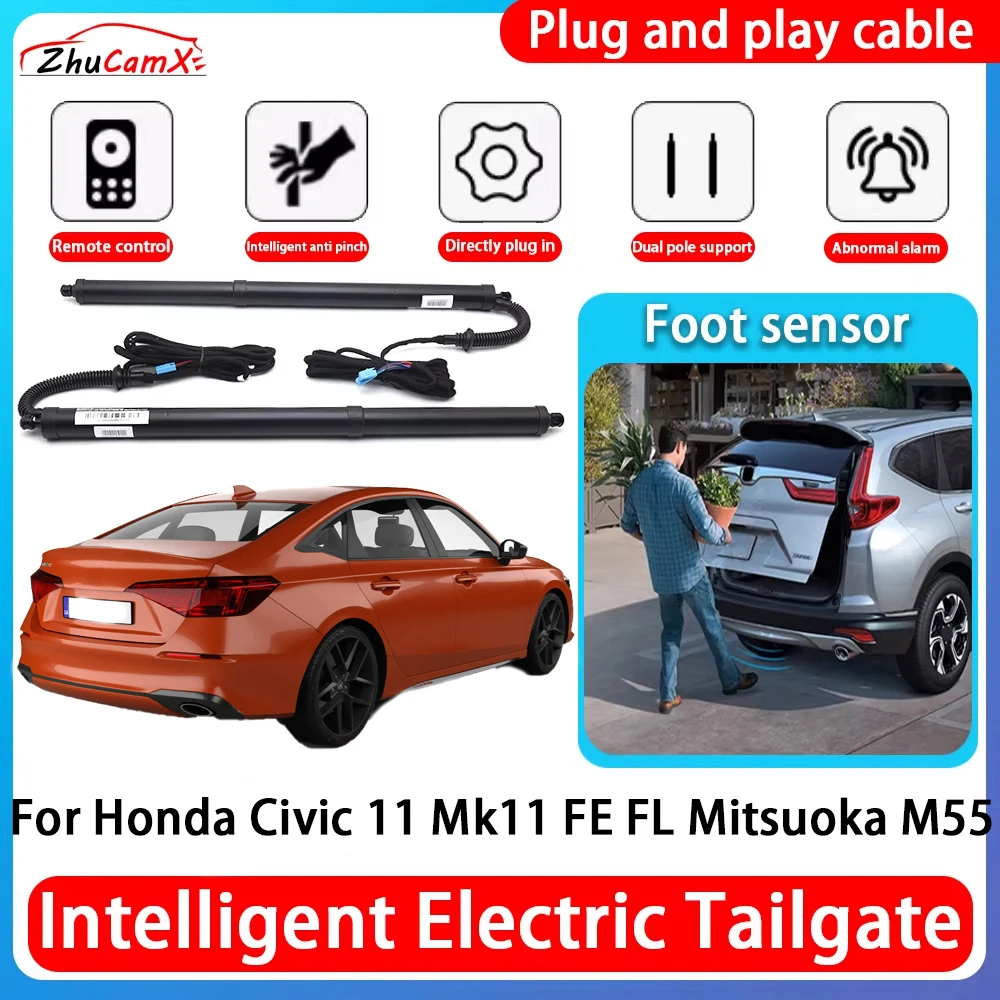 

ZhuCamX Car Power Trunk Electric Suction Tailgate Intelligent Tail Gate Lift Strut For Honda Civic 11 Mk11 FE FL Mitsuoka M55