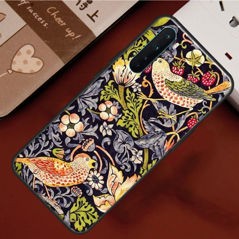 William Morris Strawberry Thief For Realme 10 Pro Plus GT Neo 5 3T C55 C35 C33 C31 C30 C21Y OnePlus 11 Nord CE 2 3 Lite Case