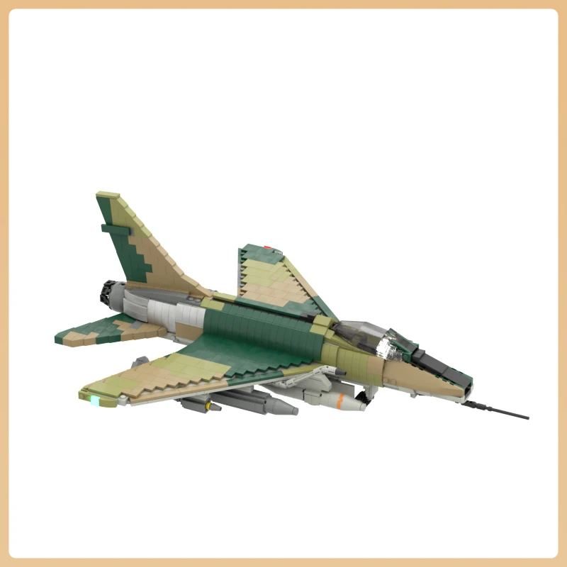 MOC Avion Militaire Série F-100 Super Sabre décennie s De Construction D'avion WW2 Fighter Modèle Briques Jouets Ensembles Enfants Cadeaux De Noël