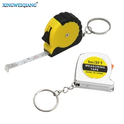 1M/3FT Retractable Pocket Measuring Ruler Tape Measure Keychain 100cm Self Locking Mini Tape Measure Metric/Inch Home Woodworker