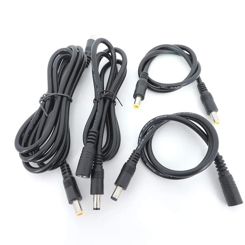 12v DC male to male female Extension power supply connector Cable 18awg Plug Cord wire Adapter for strip camera 5.5X2.5mm 2.1 L