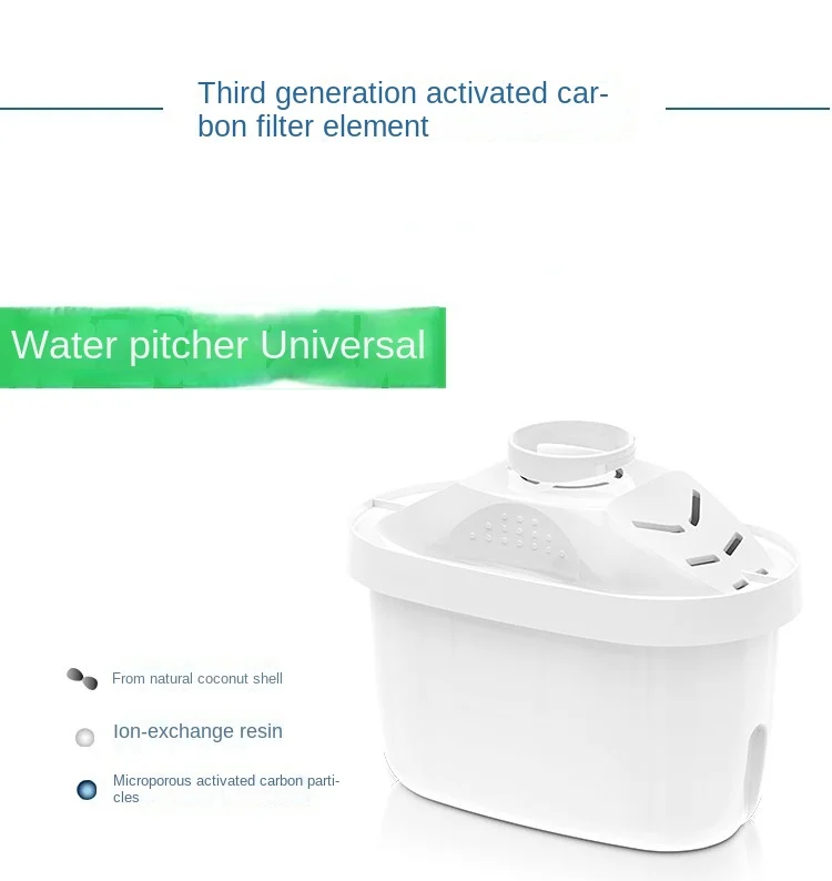 Water Pitcher Water Purifier Suitable for 3.5L Three-Generation Household Kitchen Filter Direct Drink Filter Element