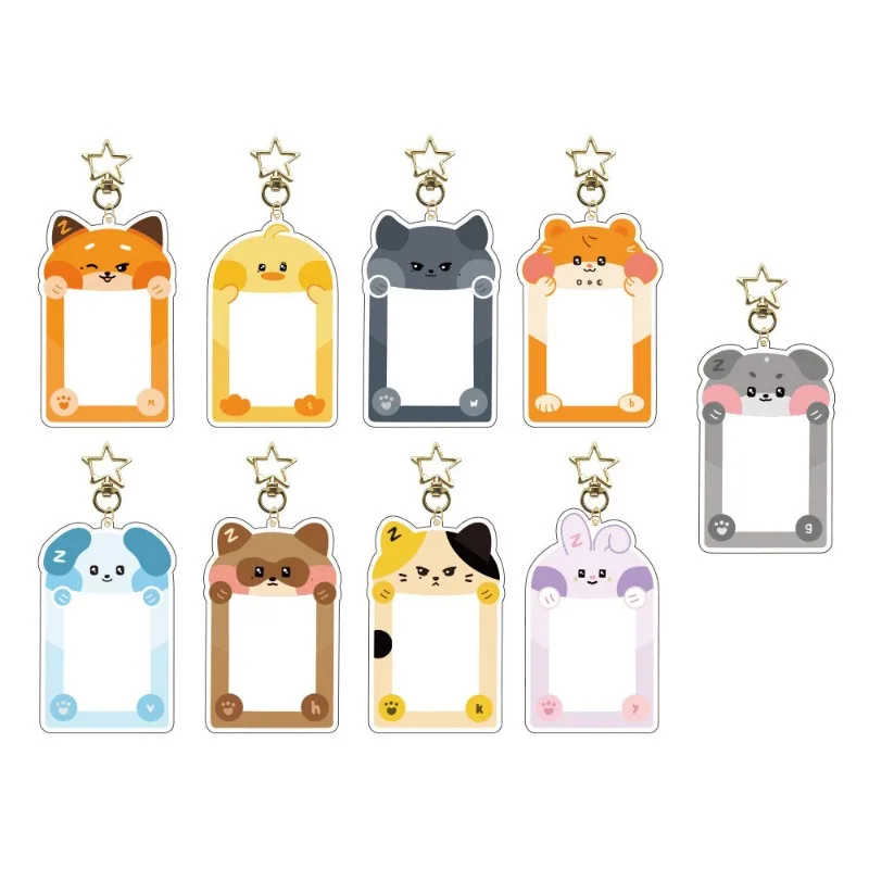 9pcs Kpop ZB1 ZEROBASEONE Acrylic Card Holder Keychain Keyring RICKY JIWOONG TAERAE MATTHEW YUJIN Photocard Holder Pendant Gift