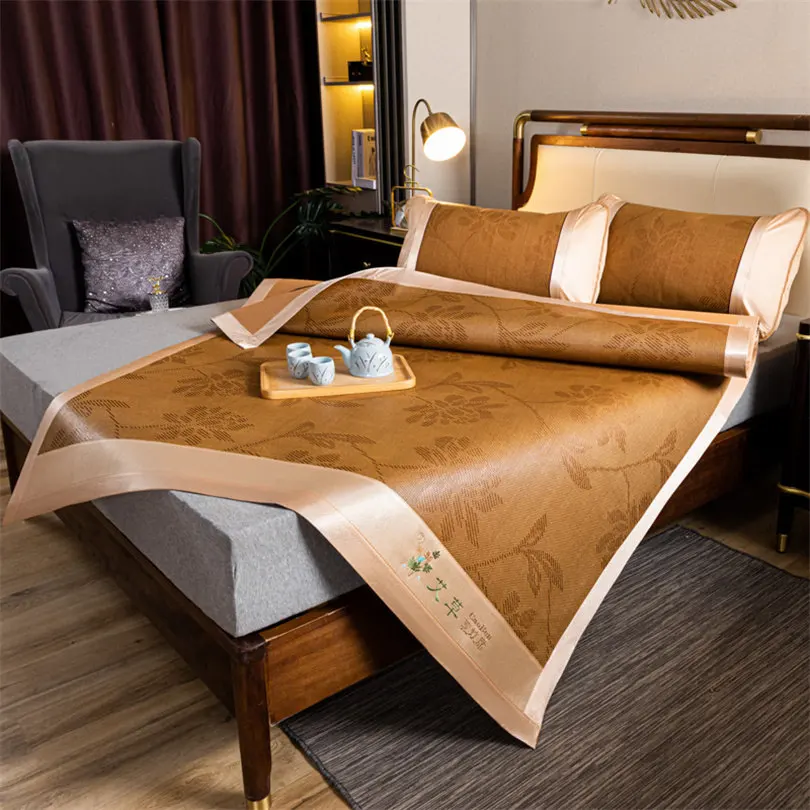

Cooling Summer Mattress Cover Natural Bamboo Summer Bed Fitted Sheet Non-slip Skin-friendly Bed Cover Cool Mat 90/120/160/200cm