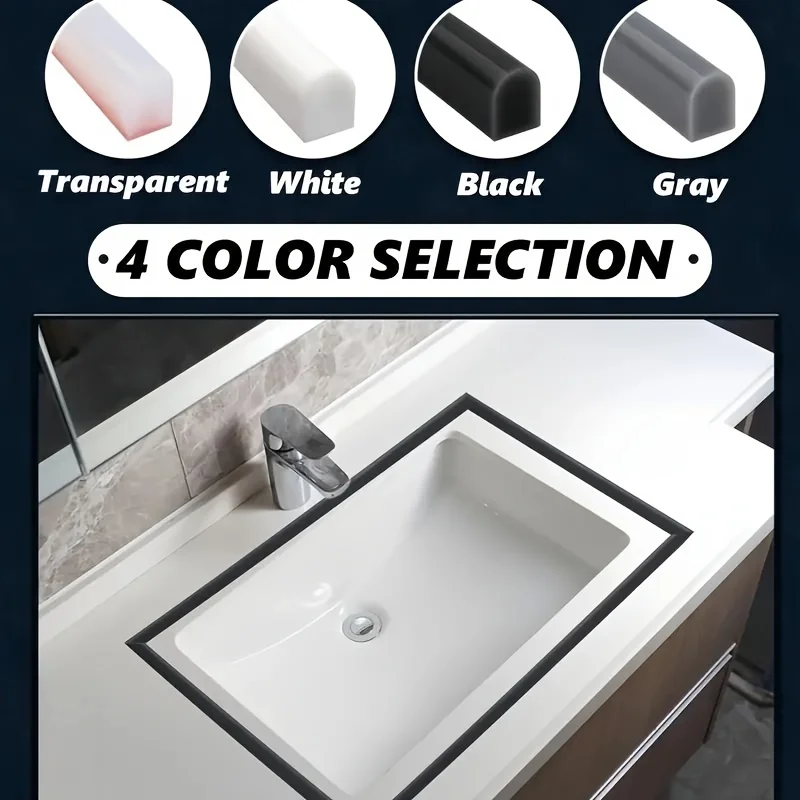 

1 шт. виниловый самоклеящийся барьер для разделения сухого и влажного использования для ванной комнаты | Герметичная защита для столешницы и душа | Необходимая ванная комната