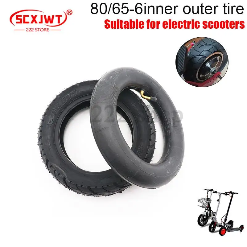 High Quality TUOVT 80 / 65-6 Inner and Outer Tire 10 Inch Thickening Tire  Upgrade Pneumatic Tire Replacement Accessories