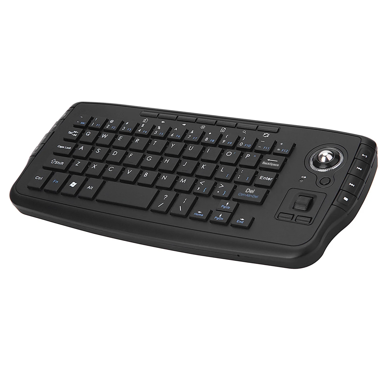 E30 2,4 GHz draadloos toetsenbord met trackball-muis scrollwiel afstandsbediening voor Android TV BOX Smart TV PC Notebook zilver