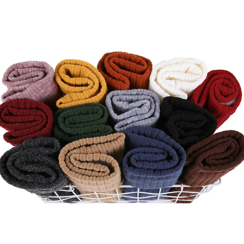 

Fleece Scarf Cover Scarves Men's Knitted Collar Neck Warmer Hedging for Women and
