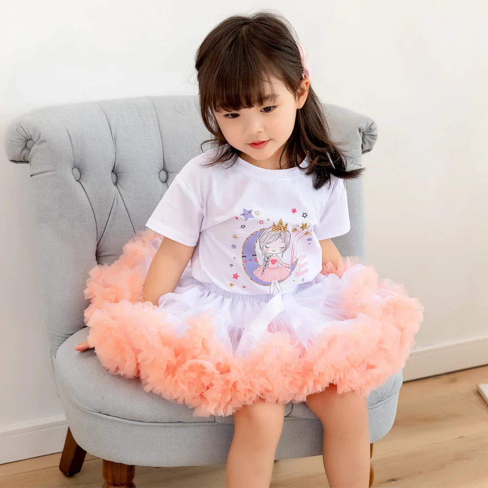 1–15 Jahre üppiger kleiner Baby-Tutu-Rock für Kinder, geschwollene Tüllröcke für Mädchen, Neugeborene, Party, Prinzessin, Mädchenkleidung – Detail 8