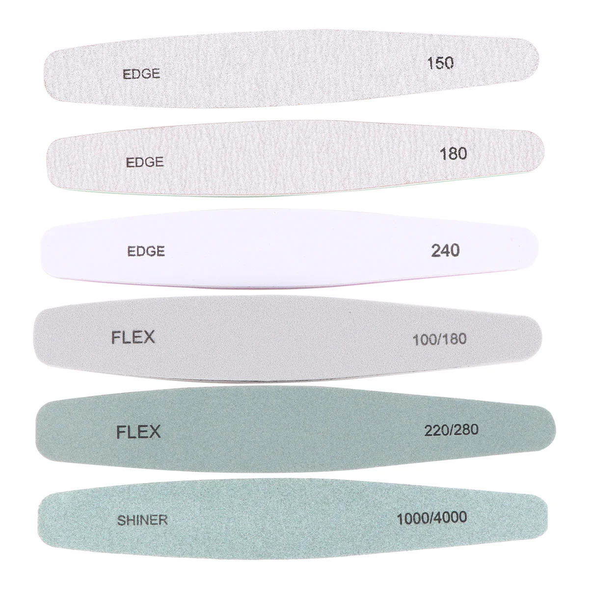 6 Pcs Double-sided Nail Files Buffer Polishing Strip Washable Sand Board Durable