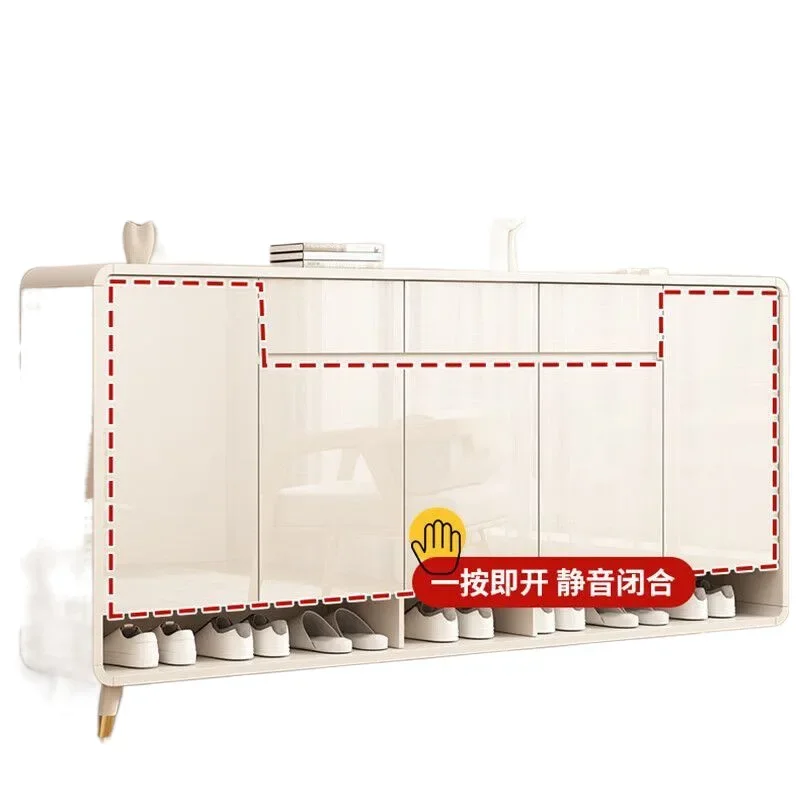 

Entrance cabinet integrated against the wall balcony corridor shoe rack shoe cabinet