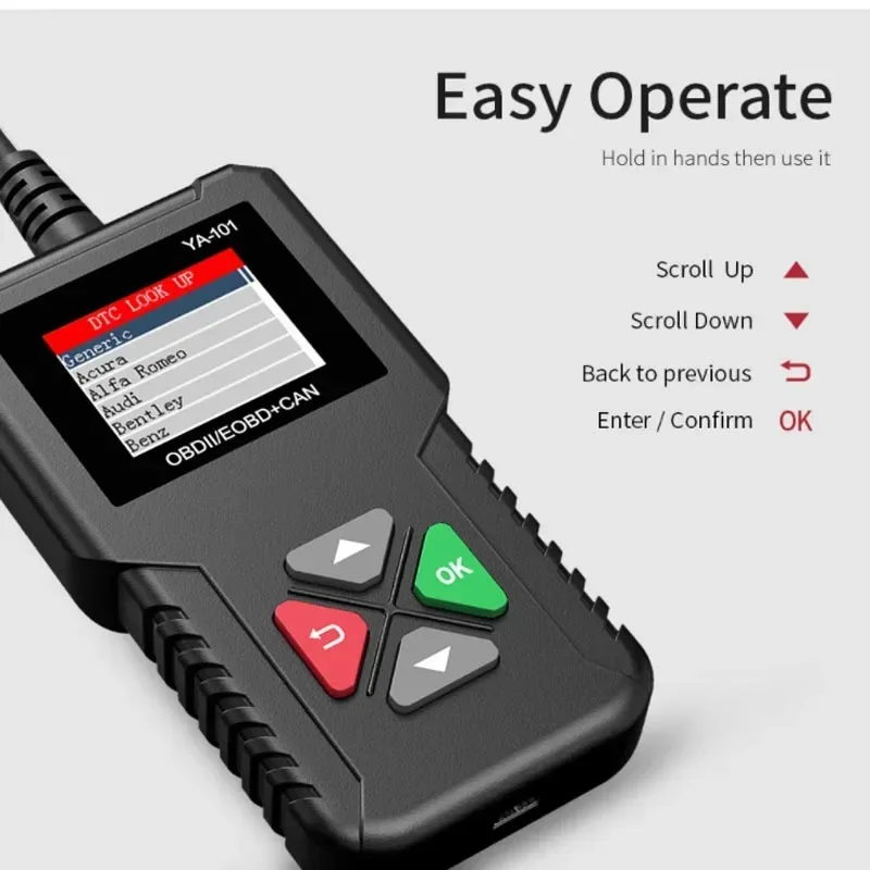 YA-101 Car Doctor Full OBD2 Scanner YA101 for 12V Automotive Check Engine Error Code Reader Diagnostic Tool PK CR3001 view 3