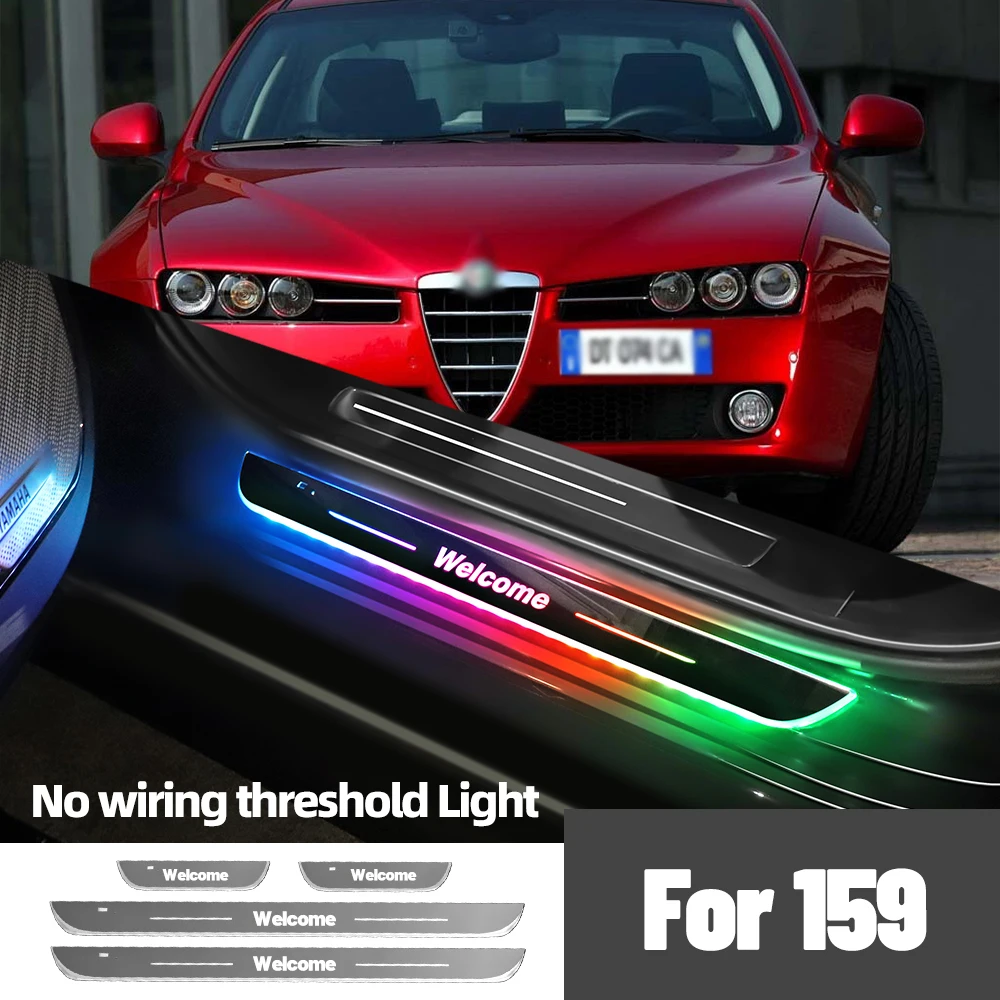 

For Alfa Romeo 159 2005-2012 2009 2010 2011 Car Door Sill Light Customized Logo LED Welcome Threshold Pedal Lamp Accessories