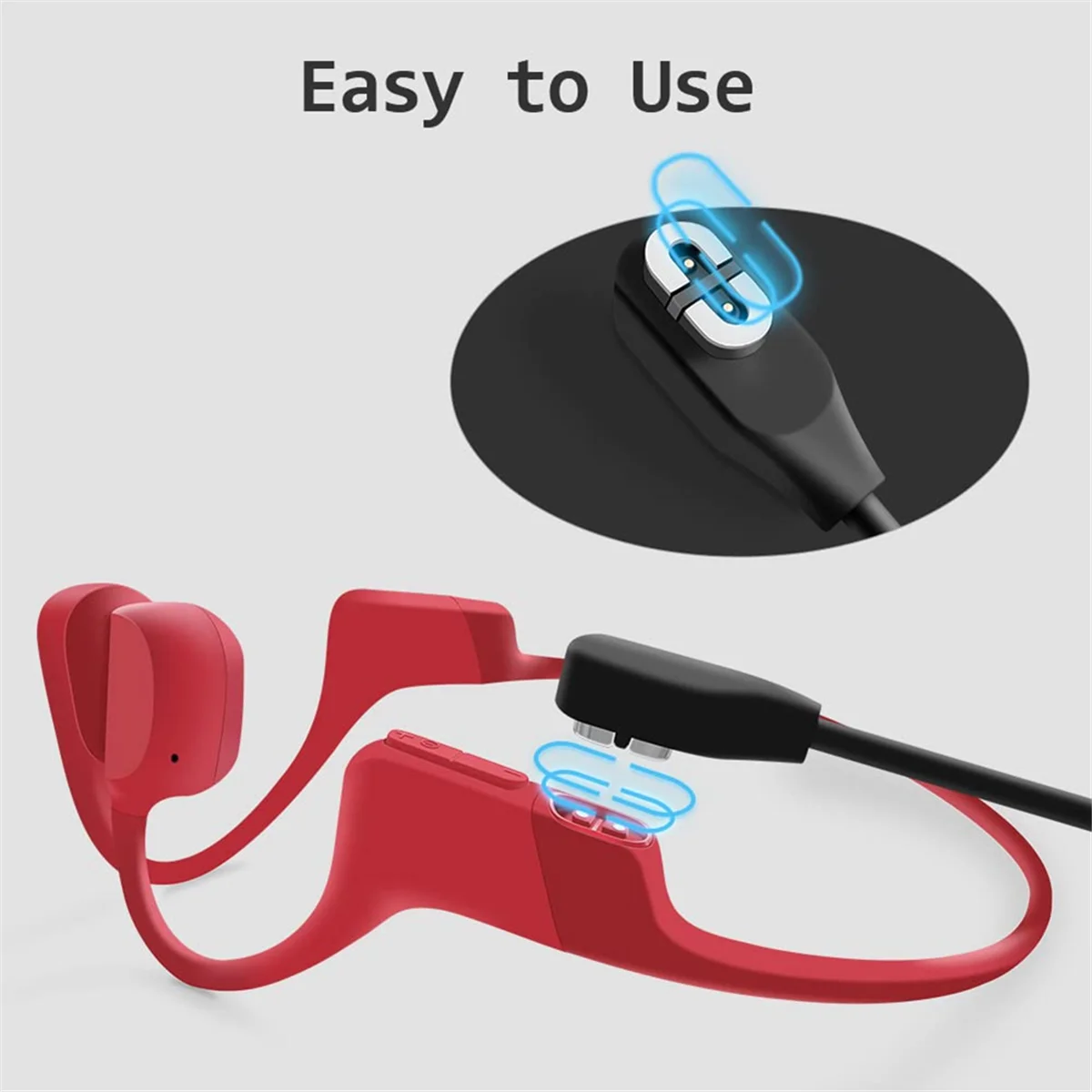 وصلة كابل شحن 3.3 قدم لشاحن سماعات الرأس الصغيرة AfterShokz Aeropex AS800 / Shokz OpenRun Pro/OpenRun/OpenRun ST