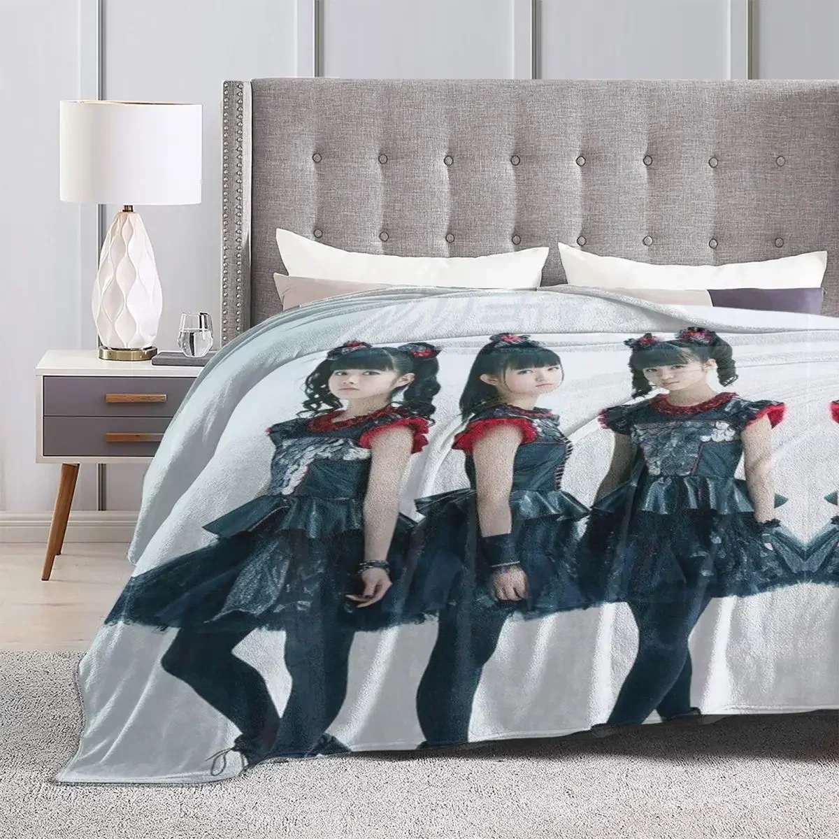 Babymetal Rock Music Flannel Blanket Heavy Metal Japan Super Soft Bedding Throws for Living Room Camp Bedspread Sofa Bed Cover