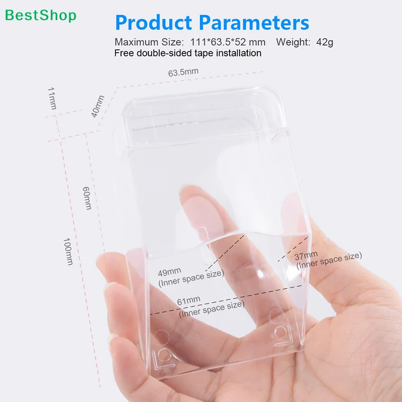 Waterproof Cover For Wireless Doorbell Door Bell Ring Chime Button Transparent Door Bell Protective Cover For Home Doorbell