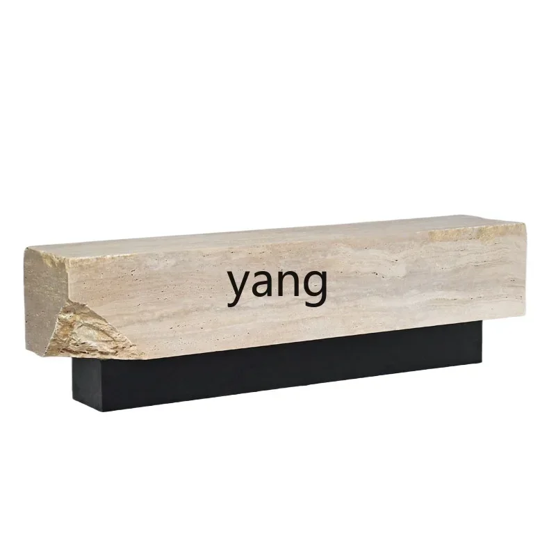 

LTT wabi-sabi natural marble edge table, small coffee table next to the sofa in the living room, square corner table