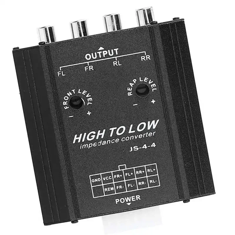 BNVN-2X 12V 4 Channel Car Audio Converter For Rca High To Low Line Car Stereo Radio Speaker Frequency Filter