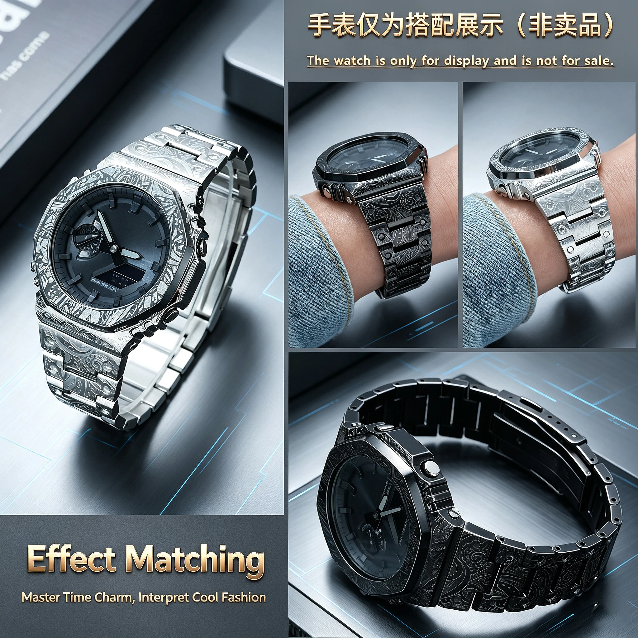 Retro Relievo Stainless Steel  - Casio Watch G-Shock Ga-2100 评论和价格