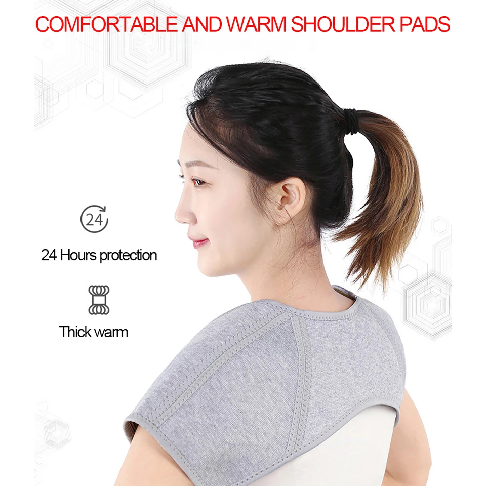 1Pcs Self-heating Shoulder Brace Warmer Shoulder Support Heat Therapy Pad Protector Correction Belt Shoulder Compression Sleeve