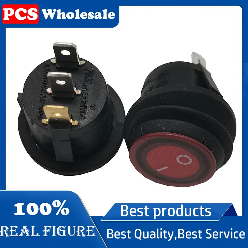 

UL CQC certified waterproof circular boat-shaped switch 2-position 2/3 pin power switch lever KAN-B2-25P 6.5A250V