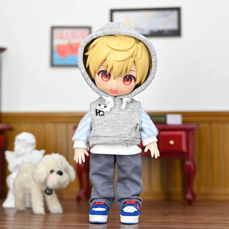 Ob11 인형 옷 P9 P10 Monobody Ufdoll Molly Ymy1/12Bjd Obitsu11 옷을위한 좋은 작은 개 미국 정장