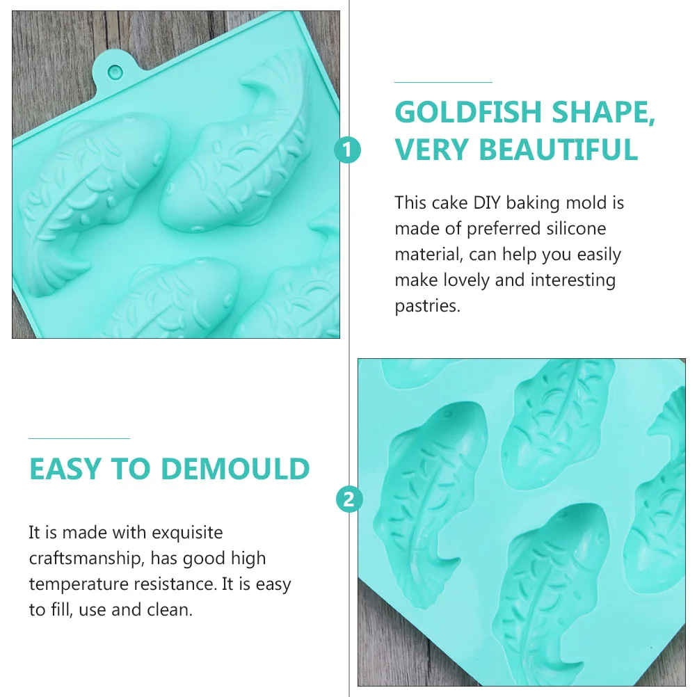 

2pcs Fish-shaped Cake Mold Silicone Baking Molds Carp Fondant Silica Gel Molds Kitchen Supplies Valentine Gift